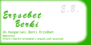 erzsebet berki business card
