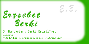erzsebet berki business card